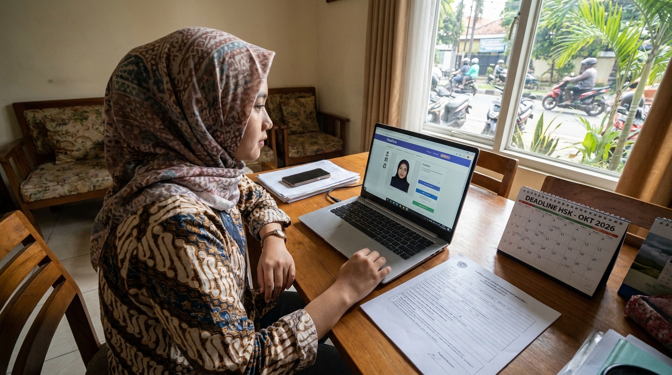 Panduan Lengkap Pas Foto Sertifikasi Bahasa 2026: HSK, JLPT, & TOEFL