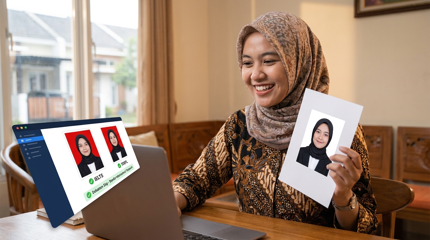 Supporting image showing the final accepted-looking result described in "Solusi Praktis Standar Global".