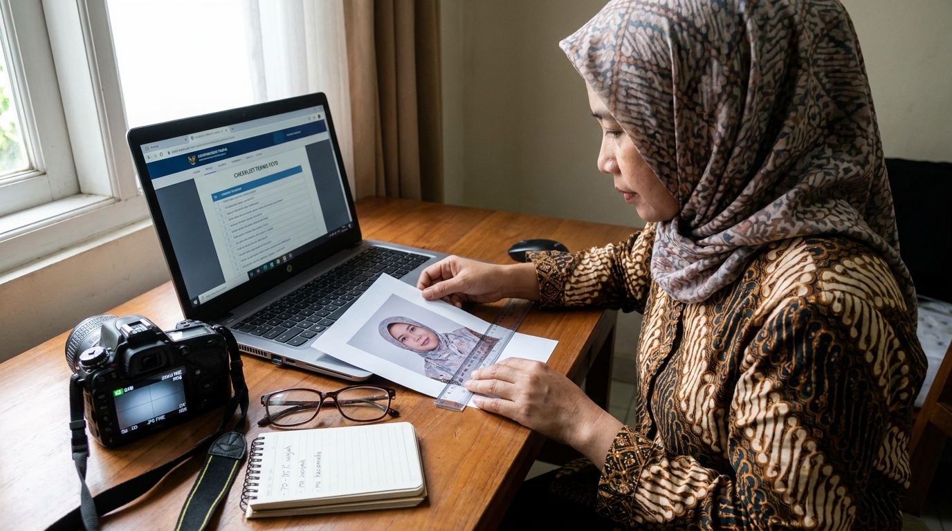 Supporting image that visualizes the requirements, checklist, or technical standards from "Checklist Teknis Sebelum Upload ke Portal".