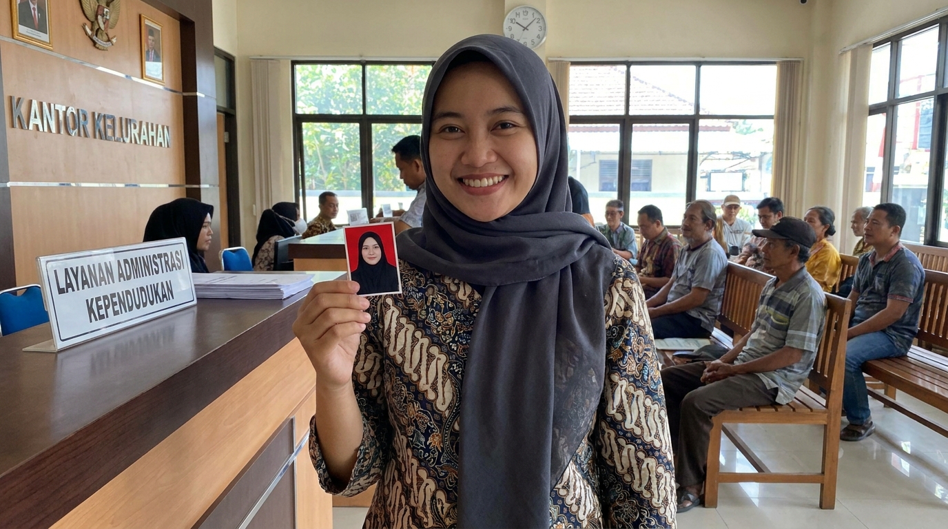 Supporting image showing the final accepted-looking result described in "Pemilihan Warna yang Sesuai Standar Instansi".