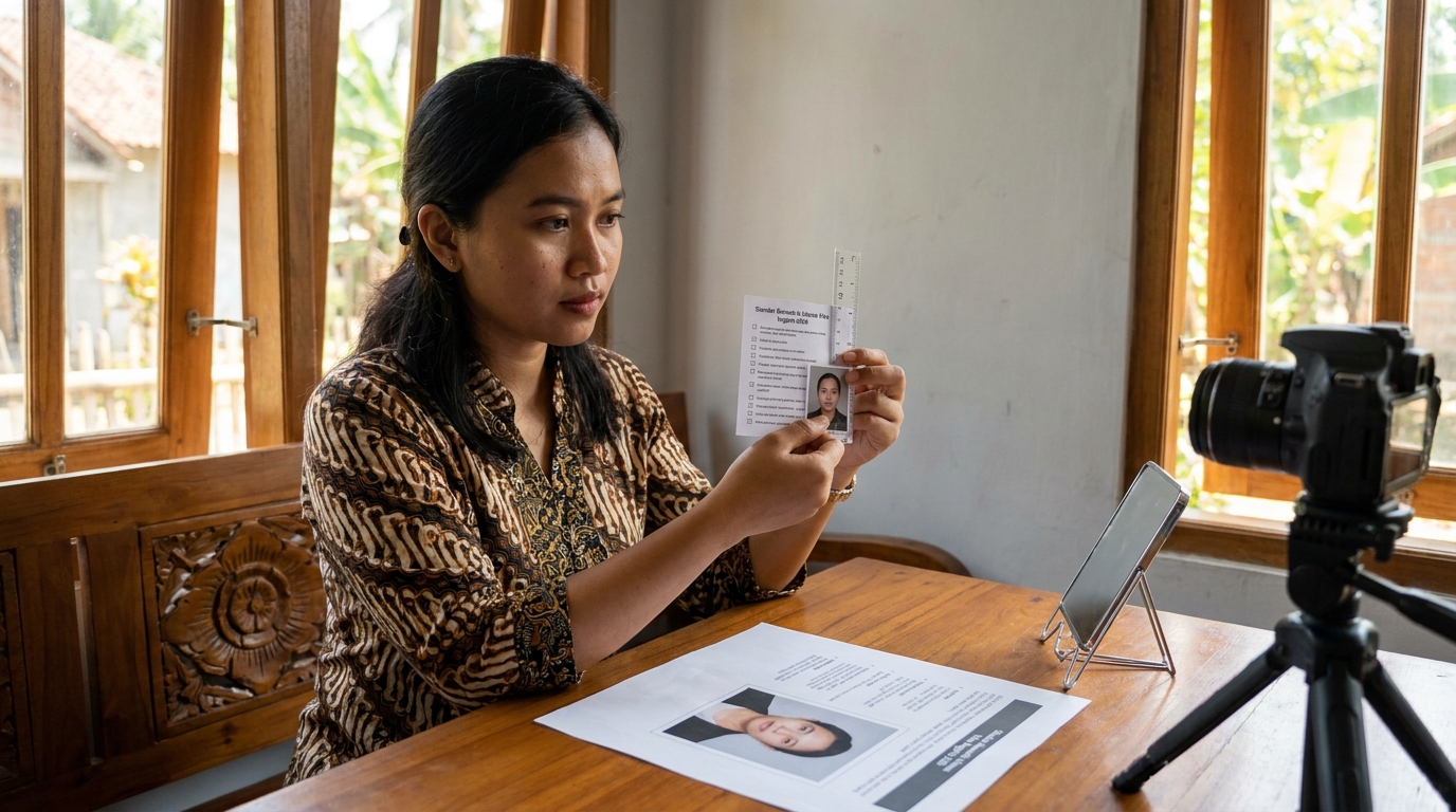 Supporting image that visualizes the requirements, checklist, or technical standards from "Standar Biometrik Utama Visa Inggris 2026".