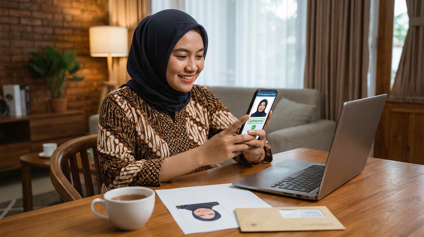 Supporting image showing the final accepted-looking result for pas foto visa uk 2026.